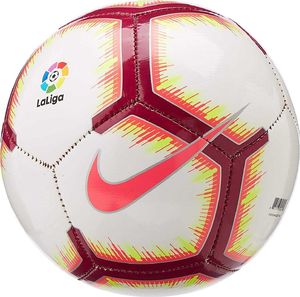 Nike Piłka nożna Nike Pitch FA18 La Liga SC3318-100 biało-czerwono-różowy z dodatkiem żółtego 4 1
