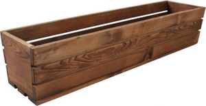 Tin Tours Skrzynka drewniana na kwiaty i zioła BRĄZOWA 70x18x15h cm 2