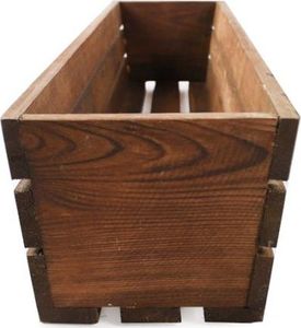 Tin Tours Skrzynka drewniana na kwiaty i zioła BRĄZOWA 70x18x15h cm 3