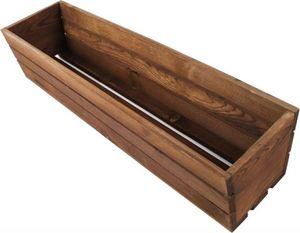 Tin Tours Skrzynka drewniana na kwiaty i zioła BRĄZOWA 70x18x15h cm 4