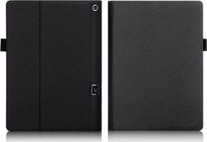 Etui na tablet 4kom.pl Etui skórzane Lenovo Yoga Tab 3 Pro 10 X90 Czarne + Szkło uniwersalny 1
