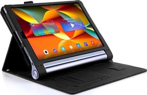 Etui na tablet 4kom.pl Etui skórzane Lenovo Yoga Tab 3 Pro 10 X90 Czarne + Szkło uniwersalny 2