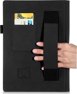 Etui na tablet 4kom.pl Etui skórzane Lenovo Yoga Tab 3 Pro 10 X90 Czarne + Szkło uniwersalny 3
