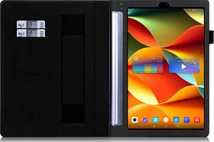 Etui na tablet 4kom.pl Etui skórzane Lenovo Yoga Tab 3 Pro 10 X90 Czarne + Szkło uniwersalny 4