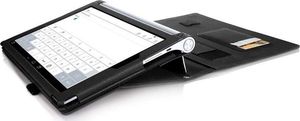 Etui na tablet 4kom.pl Etui skórzane Lenovo Yoga Tab 3 Pro 10 X90 Czarne + Szkło uniwersalny 6