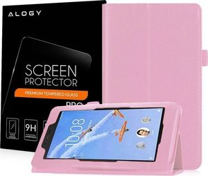 Etui na tablet 4kom.pl Etui stojak do Lenovo Tab E7 7.0 TB-7104F Różowe + Szkło uniwersalny 2