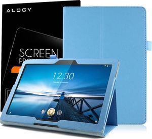 Etui na tablet 4kom.pl Etui stojak do Lenovo Tab M10 10.1 TB-X605 Niebieskie + Szkło uniwersalny 4