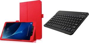 4kom.pl Etui stojak do Samsunga Galaxy Tab A 10.1'' czerwone + klawiatura uniwersalny 2