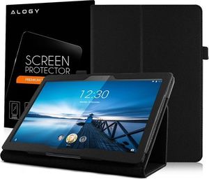 Etui na tablet 4kom.pl Etui stojak do Lenovo Tab M10 10.1 TB-X605 2019 Czarne + Szkło uniwersalny 4