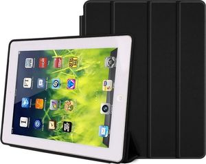 Etui na tablet 4kom.pl Etui Smart Case do Apple iPad 2 3 4 Czarne + SZKŁO HARTOWANE uniwersalny 1