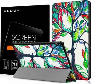 Etui na tablet Alogy Etui Alogy Book Cover do Huawei MediaPad T5 10.1 Kolorowe drzewko + Szkło uniwersalny 5