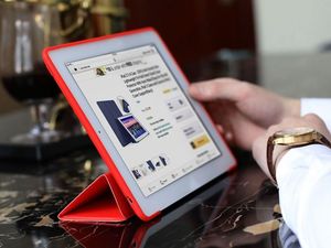 Etui na tablet Alogy Etui Alogy Smart Case Apple iPad 2 3 4 Czerwone + Szkło uniwersalny 4