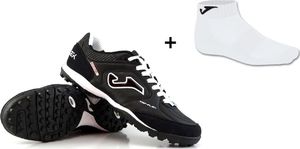 Joma Zestaw Joma czarne buty piłkarskie turfy Top Flex 301 TF + białe skarpetki 400027.P02 - rozmiar 46 uniwersalny 1