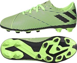 Adidas Zielono-czarne buty piłkarskie Adidas Nemeziz 19.4 FxG FV4011 Junior 35,5 1