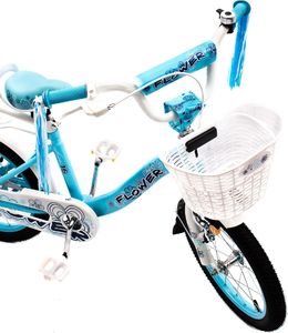 Vivo Rower dziecięcy FLOWER 16 błękitno-biały 2