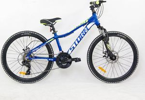 Storm Rower MTB 24" Racer 13" niebiesko-biały-limonkowy (75147-394) 1