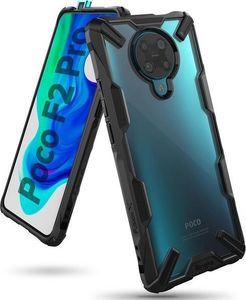 Ringke Etui Ringke Fusion X do Pocophone F2 Pro/Redmi K30 Pro Black + Szkło Alogy uniwersalny 1