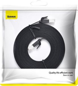 Baseus Płaski kabel sieciowy Baseus High Speed, Ethernet RJ45, Gigabit, Cat.6, 5m (czarny) 7