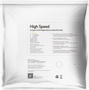 Baseus Płaski kabel sieciowy Baseus High Speed, Ethernet RJ45, Gigabit, Cat.6, 5m (czarny) 8