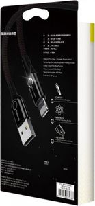 Kabel USB Baseus Kabel USB Lightning z diodą LED Baseus C-shaped 2.4A 1m (czarny) 6
