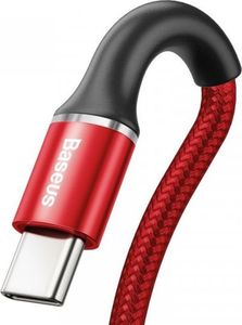 Kabel USB Baseus Kabel USB-C z podświetleniem LED Baseus Halo do Huawei SuperCharge, 5A, 0,5m, 40W (czerwony) 2