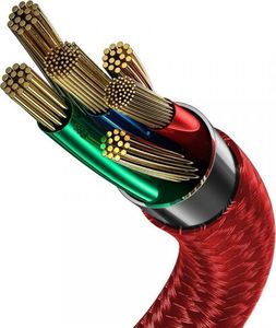 Kabel USB Baseus Kabel USB-C z podświetleniem LED Baseus Halo do Huawei SuperCharge, 5A, 0,5m, 40W (czerwony) 5