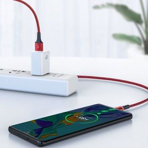 Kabel USB Baseus Kabel USB-C z podświetleniem LED Baseus Halo do Huawei SuperCharge, 5A, 0,5m, 40W (czerwony) 6