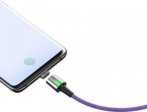 Kabel USB Baseus Kabel magnetyczny USB-C Baseus Zinc 3A 1m (fioletowy) 5