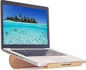 Samdi SAMDI Drewniany stojak na laptopa / Uniwersalny uchwyt na laptopa Elegancki drewniany stojak na notebooka Wspornik PC Chłodzenie Podstawa chłodząca Podstawa wspornika do MacBooka Air / Pro Retina (biała brzoza) 1