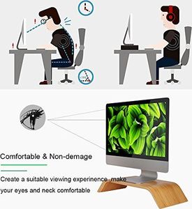 Samdi SAMDI Drewniany stojak chłodzący / Uniwersalny elegancki uchwyt do mocowania Drewniana stacja dokująca do notebooka MacBook Air / Pro Retina (bambus) 5