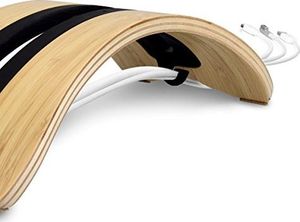 Samdi Pionowy stojak SAMDI do laptopa MacBook, uchwyt na laptopa do ochrony drewna z 3 miękkimi wkładkami silikonowymi do Apple MacBook Air Pro Retina White Birch 6