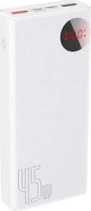 Powerbank Baseus Powerbank 20000mAh z wyświetlaczem Baseus Mulight 2x USB, QC 3.0, PD, 45W (biały) 1