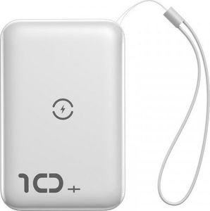 Powerbank Baseus Powerbank Baseus Mini S z ładowaniem indukcyjnym, 10000mAh, 18W, USB (biały) 2