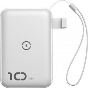 Powerbank Baseus Powerbank Baseus Mini S z ładowaniem indukcyjnym, 10000mAh, 18W, USB (biały) 3