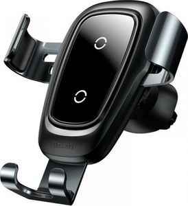 Baseus Uchwyt samochodowy z ładowarką indukcyjną Baseus Metal Gravity Car Mount Wireless Charger Black 1