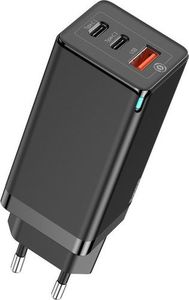 Ładowarka Baseus Ładowarka sieciowa Baseus GaN C+C+A, 65W, EU (czarna) 1