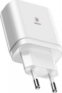 Ładowarka Baseus Ładowarka sieciowa z wyświetlaczem Baseus Mirror Travel 3x USB - biała 3