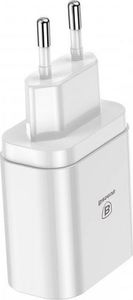 Ładowarka Baseus Ładowarka sieciowa z wyświetlaczem Baseus Mirror Travel 3x USB - biała 5