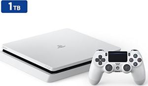 Sony PS4 Slim 1Tb biała PlayStation 4 - konsola (1Tb, biała, smukła) z 1 kontrolerem DualShock V2 3
