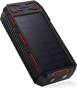 Powerbank POWERADD POWERADD Apollo 26800 mAh Podwójna przenośna ładowarka słoneczna USB, bank energii słonecznej z 2 wejściami, podwójne światło LED, zapalniczka na imprezy i zajęcia na świeżym powietrzu 1