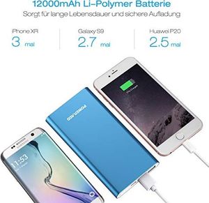 Powerbank POWERADD POWERADD Pilot 4GS 12000 mAh Zewnętrzna ładowarka do telefonu ze złączem Iightning Power bank Specjalnie dla iPhone'a 8, X, XS, 7, 7 Plus, 6, 6 Plus, 6s, 5, 5s, 5c 6