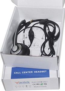 Słuchawki Wantek Zestaw słuchawkowy do telefonu mono z mikrofonem , zestaw słuchawkowy do telefonu stacjonarnego WANTEK do telefonu Gigaset C430 C610 S850 Panasonic Cisco DECT telefony domowe (600J25) 8