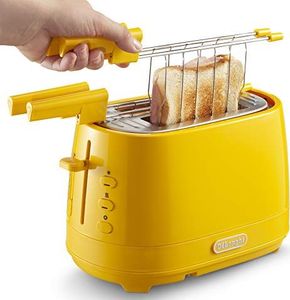 Toster DeLonghi Toster De Longhi CTLAP2203 ze szczypcami, 550 W. żółty 2
