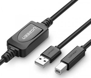 Ugreen Aktywny kabel USB 2.0 A-B UGREEN US122 do drukarki, 15m (czarny) 1