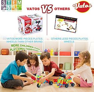 VATOS Zabawki VATOS budują klocki zabawki edukacyjne klocki klocki składające się z 552 elementów - STEM edukacyjne konstrukcje klocki kreatywne zabawki dla dzieci chłopców i dziewcząt w wieku od 6 lat 7
