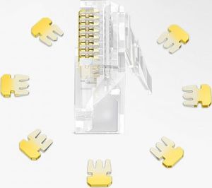 Ugreen Ugreen 10x wtyk wtyczka złączka końcówka RJ45 8P8C Cat 6 przezroczysty (50961) 19