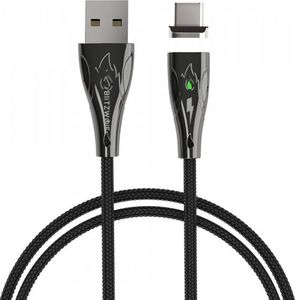 Kabel USB Blitzwolf Kabel magnetyczny USB-C Blitzwolf BW-TC20, 3A, 1,8m (czarny) 1