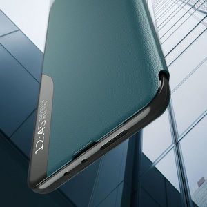 Hurtel Eco Leather View Case elegancki futerał etui z klapką i funkcją podstawki Samsung Galaxy A21S niebieski uniwersalny 4