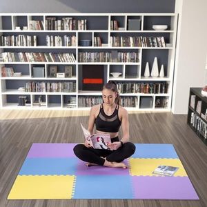 One Fitness Mata ochronna MP10 180 cm x 180 cm x 1 cm wielokolorowa 7