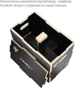 HMS  Skrzynia plyometryczna czarna 50x40x30cm 2